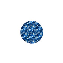 Star Hexagon Blue Deep Blue Light 1  Mini Buttons by Pakrebo