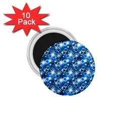 Star Hexagon Blue Deep Blue Light 1 75  Magnets (10 Pack)  by Pakrebo