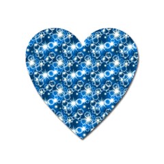 Star Hexagon Blue Deep Blue Light Heart Magnet by Pakrebo