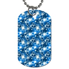 Star Hexagon Blue Deep Blue Light Dog Tag (two Sides) by Pakrebo