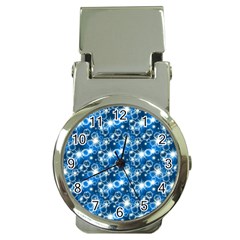 Star Hexagon Blue Deep Blue Light Money Clip Watches by Pakrebo