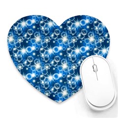 Star Hexagon Blue Deep Blue Light Heart Mousepads by Pakrebo