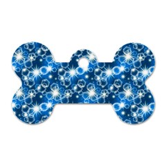 Star Hexagon Blue Deep Blue Light Dog Tag Bone (one Side) by Pakrebo