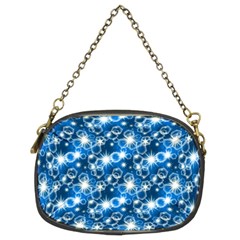 Star Hexagon Blue Deep Blue Light Chain Purse (two Sides) by Pakrebo