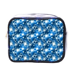 Star Hexagon Blue Deep Blue Light Mini Toiletries Bag (one Side) by Pakrebo