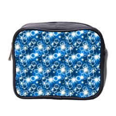 Star Hexagon Blue Deep Blue Light Mini Toiletries Bag (two Sides) by Pakrebo