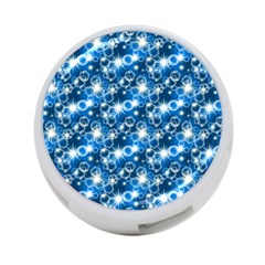 Star Hexagon Blue Deep Blue Light 4-port Usb Hub (two Sides) by Pakrebo