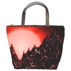 Sci Fi Red Fantasy Futuristic Bucket Bag by Pakrebo