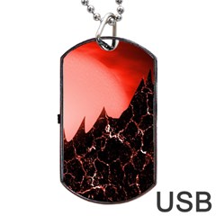 Sci Fi Red Fantasy Futuristic Dog Tag Usb Flash (one Side) by Pakrebo