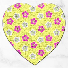 Traditional Patterns Plum Jigsaw Puzzle (heart) by Pakrebo