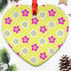 Traditional Patterns Plum Heart Ornament (two Sides) by Pakrebo