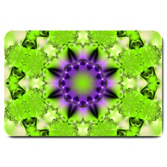 Pattern Abstract Background Art Green Large Doormat  by Pakrebo