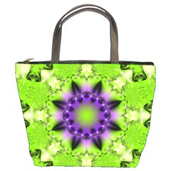 Pattern Abstract Background Art Green Bucket Bag by Pakrebo