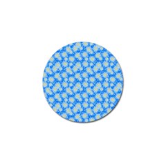 Hydrangea Blue Glitter Round Golf Ball Marker (4 Pack) by Pakrebo