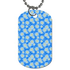 Hydrangea Blue Glitter Round Dog Tag (two Sides) by Pakrebo