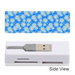 Hydrangea Blue Glitter Round Memory Card Reader (stick) by Pakrebo