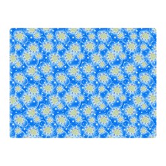 Hydrangea Blue Glitter Round Double Sided Flano Blanket (mini)  by Pakrebo