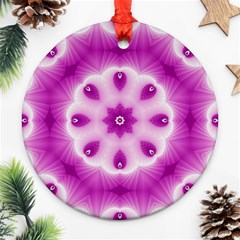 Pattern Abstract Background Art Purple Ornament (Round)