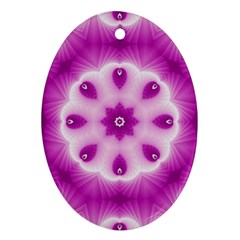 Pattern Abstract Background Art Purple Oval Ornament (two Sides) by Pakrebo