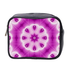 Pattern Abstract Background Art Purple Mini Toiletries Bag (Two Sides)