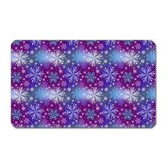 Snow White Blue Purple Tulip Magnet (rectangular) by Pakrebo