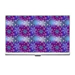 Snow White Blue Purple Tulip Business Card Holder Front