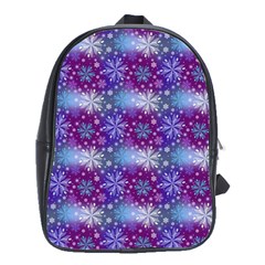 Snow White Blue Purple Tulip School Bag (large) by Pakrebo