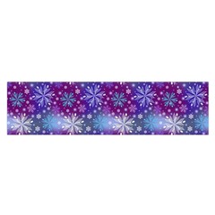 Snow White Blue Purple Tulip Satin Scarf (oblong) by Pakrebo