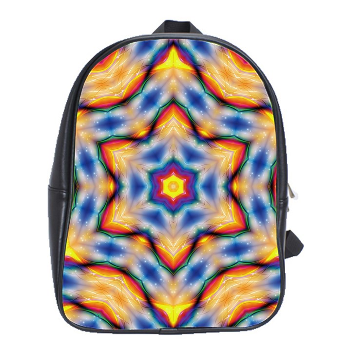 Pattern Abstract Background Art School Bag (Large)