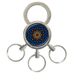 Pattern Abstract Background Art 3-Ring Key Chains