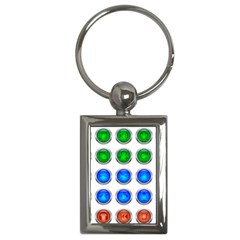 Vector Round Image Color Button Key Chains (rectangle)  by Pakrebo