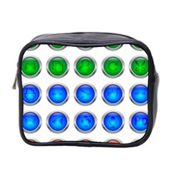 Vector Round Image Color Button Mini Toiletries Bag (two Sides) by Pakrebo