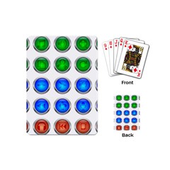 Vector Round Image Color Button Playing Cards (mini) by Pakrebo