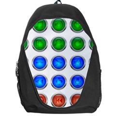 Vector Round Image Color Button Backpack Bag by Pakrebo