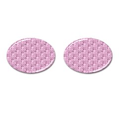 Texture Flower Background Pink Cufflinks (oval)