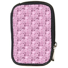 Texture Flower Background Pink Compact Camera Leather Case by Pakrebo