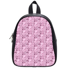 Texture Flower Background Pink School Bag (small)