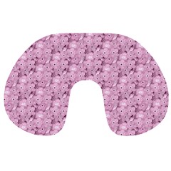 Texture Flower Background Pink Travel Neck Pillows