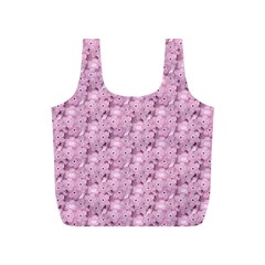 Texture Flower Background Pink Full Print Recycle Bag (s)