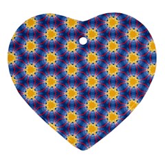 Graphic Pattern Seamless Heart Ornament (two Sides) by Pakrebo