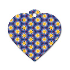 Graphic Pattern Seamless Dog Tag Heart (two Sides) by Pakrebo