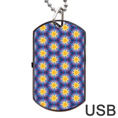 Graphic Pattern Seamless Dog Tag Usb Flash (one Side) by Pakrebo