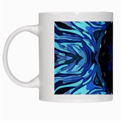 Background Blue Flower White Mugs