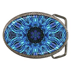 Background Blue Flower Belt Buckles by Pakrebo