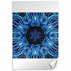 Background Blue Flower Canvas 24  X 36  by Pakrebo