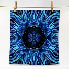 Background Blue Flower Face Towel by Pakrebo