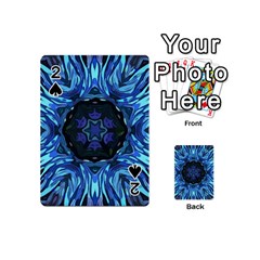 Background Blue Flower Playing Cards 54 (mini) by Pakrebo