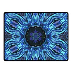 Background Blue Flower Double Sided Fleece Blanket (small)  by Pakrebo