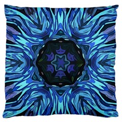 Background Blue Flower Large Flano Cushion Case (two Sides)