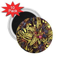 Lilies Abstract Flowers Nature 2 25  Magnets (10 Pack)  by Pakrebo